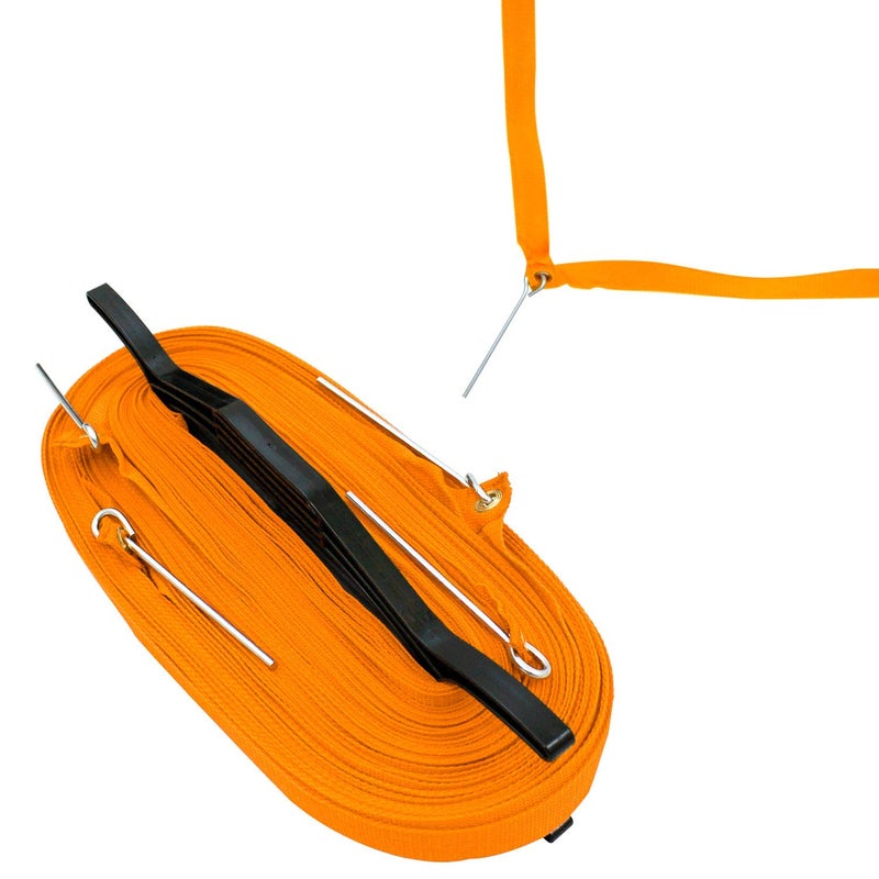 Baden Champions Portable Badminton Set | Regulation Net, 4 Racquets, 3 Shuttlecocks, Boundary & Carry Bag | Ideal for Backyard Fun | Orange/Gray - Image 3